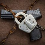 Gun chained and locked up