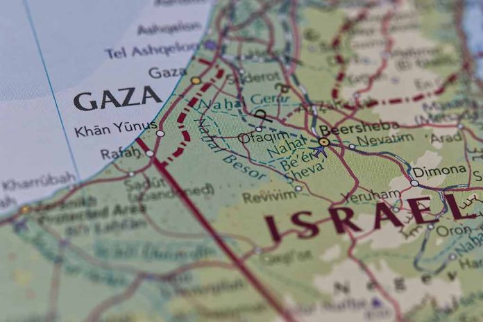 Israel and Gaza on the map