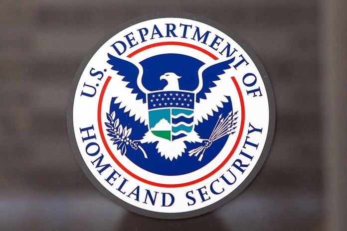 U.S. Department of Homeland Security logo on dark background.