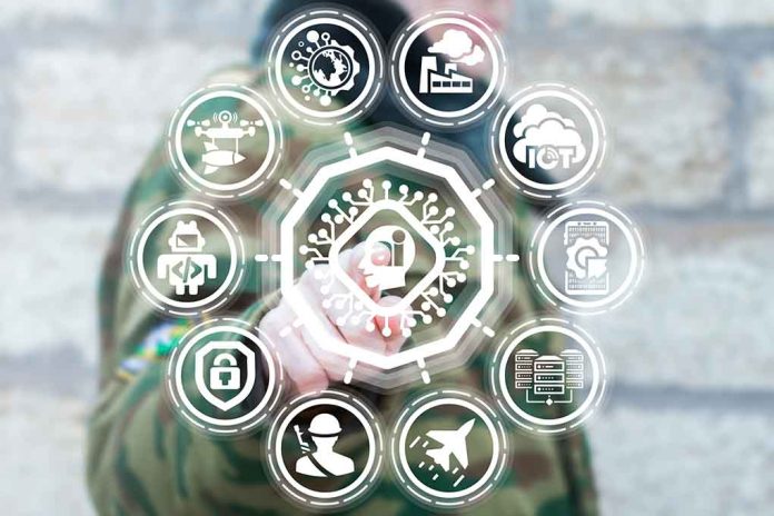 1045491424 featured image Person interacting with futuristic holographic interface and icons