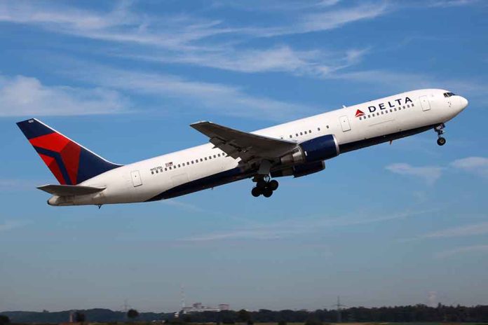 97178177 featured image Delta airplane taking off from runway