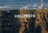 The Hollywood sign on a hillside