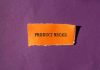 "Product Recall" text on orange paper, purple background.