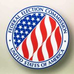Logo of the Federal Election Commission featuring the USA flag