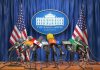 HYPOCRITE Jean-Pierre Gets Brutal Reality Check Multiple microphones at White House press briefing podium.