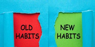Old habits and new habits on torn paper