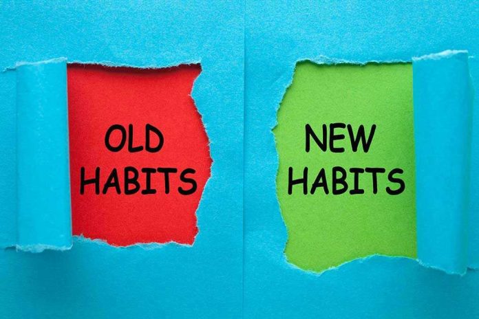 Old habits and new habits on torn paper