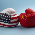 Trump’s $8.5B Power Play Shakes Beijing USA and China boxing gloves facing each other.