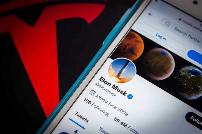 2055947921 Phone screen showing Twitter profile with spacescapes.