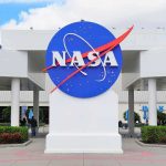 NASA logo displayed prominently at a visitor center