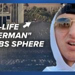 'Pro-Life Spiderman' anti-abortion activist climbs Sphere