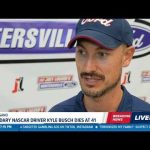 NASCAR driver Joey Logano reacts to Kyle Busch death