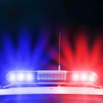 WRONG Turn Sparks Police Gunfire! Police car roof with flashing red and blue lights at night