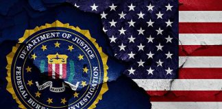 Threats Hit A Trump Aide’s WIFE — Look WHO Got Axed For Stifling It FBI seal and American flag on cracked wall