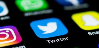 Twitter app icon on smartphone screen