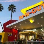 In-N-Out Burger restaurant exterior at dusk